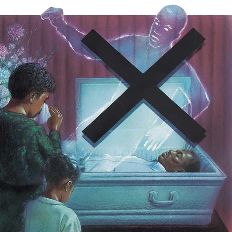 IMAGE 13 PICTURE DESCRIPTION: There is no immortal soul that leaves the body at death CAPTION: The Bible shows that the soul is not immortal