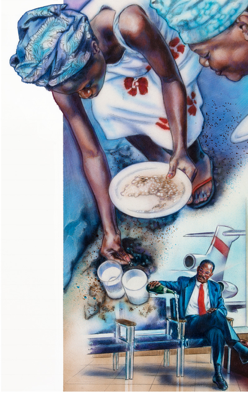 IMAGE 19 PICTURE DESCRIPTION: People set out food and drink for dead loved ones CAPTION: Other customs are based on the lie that the dead need our help