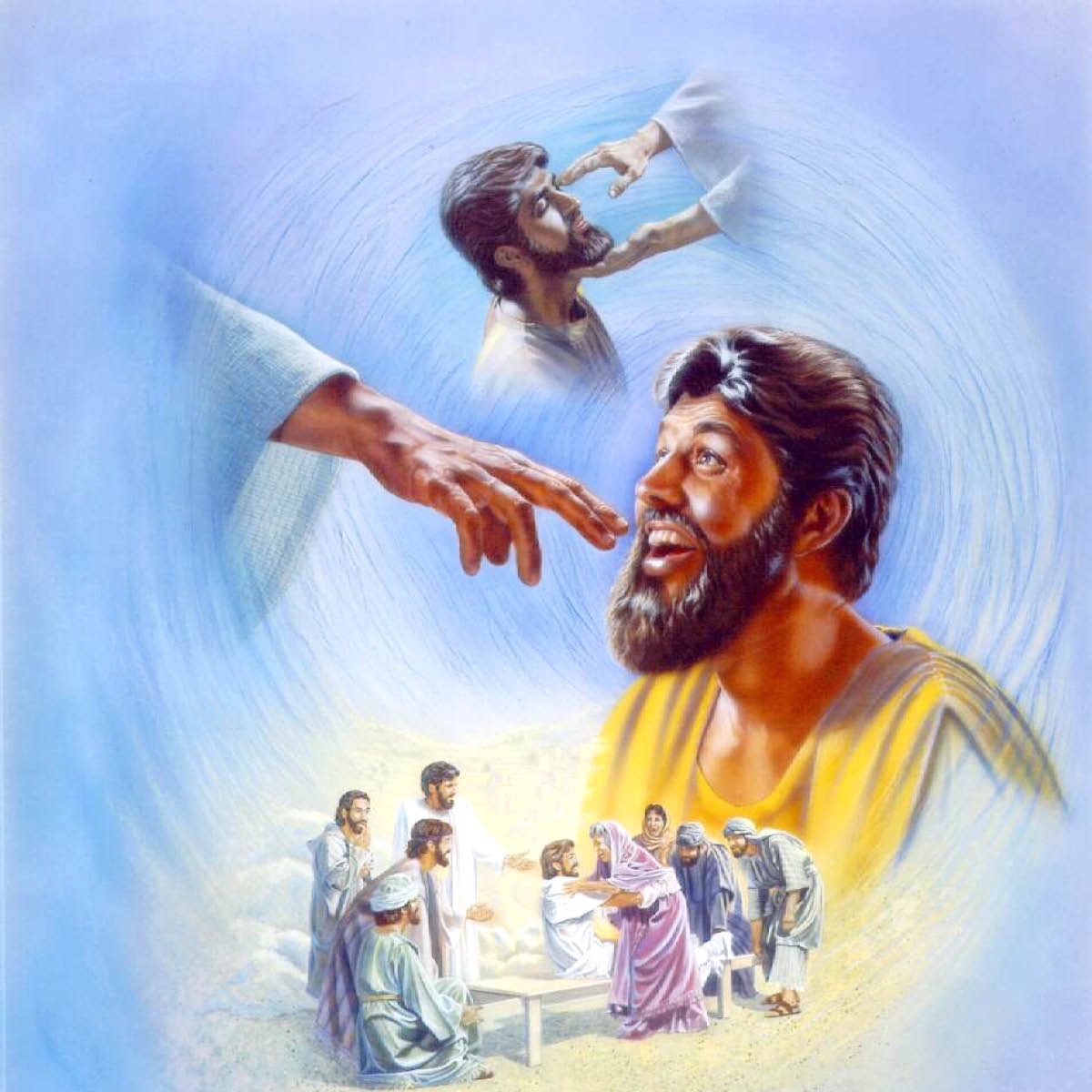 IMAGE 22 PICTURE DESCRIPTION: Jesus showed love for people by curing the blind, making the speechless speak, and resurrecting the dead CAPTION: Jesus, God’s Son, showed love for people by healing their sicknesses