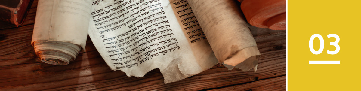 Lesson 3. Ancient Bible manuscripts lying on a table.