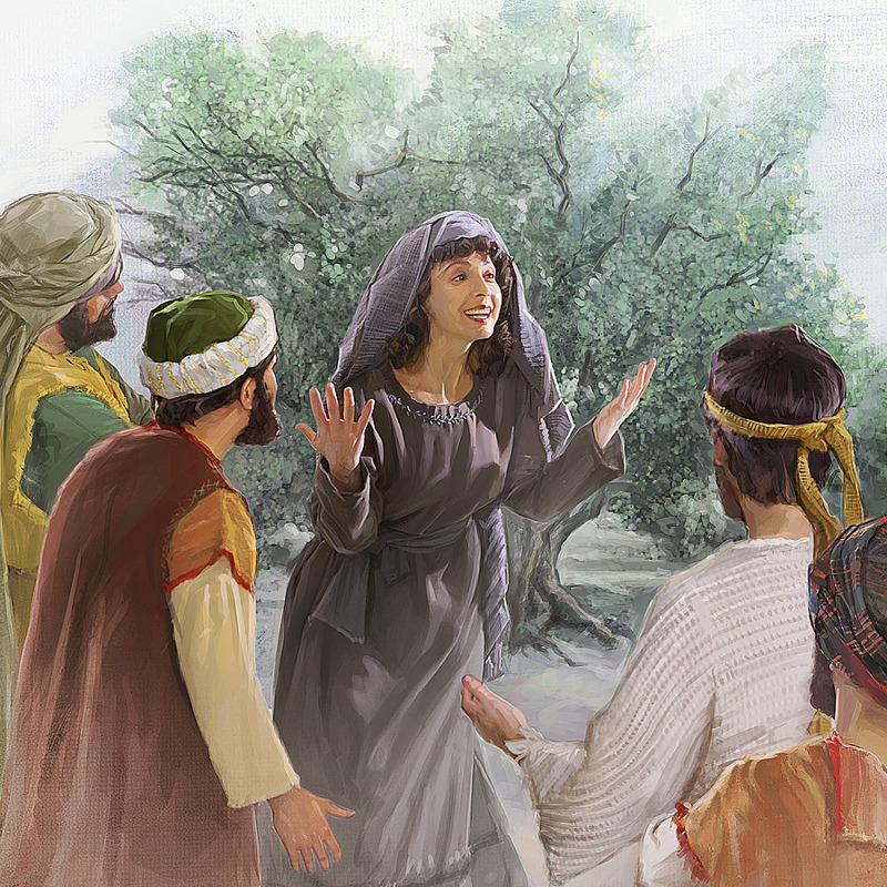 IMAGE 2 PICTURE DESCRIPTION: Mary Magdalene reporting Jesus’ resurrection to the apostles CAPTION: Jesus gave Mary Magdalene the honor of reporting his resurrection to the apostles