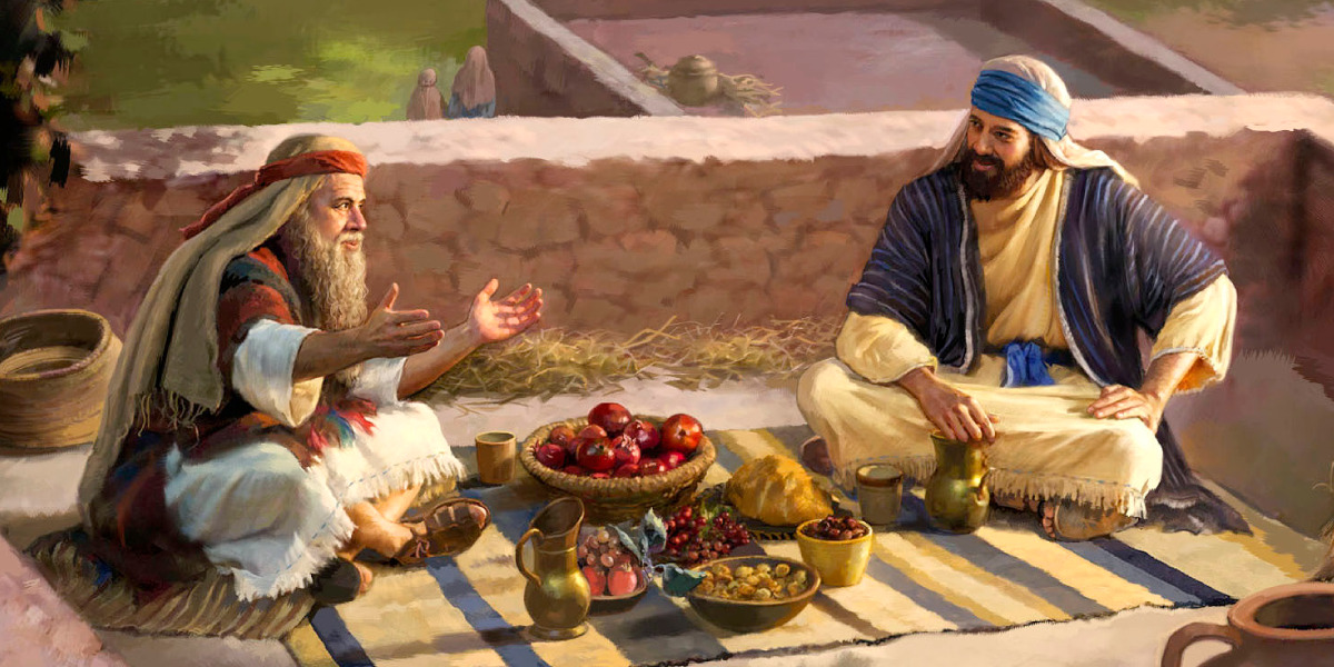 Ebe Samuel na Sọl nọ n’elu ụlọ na-erikọ nri