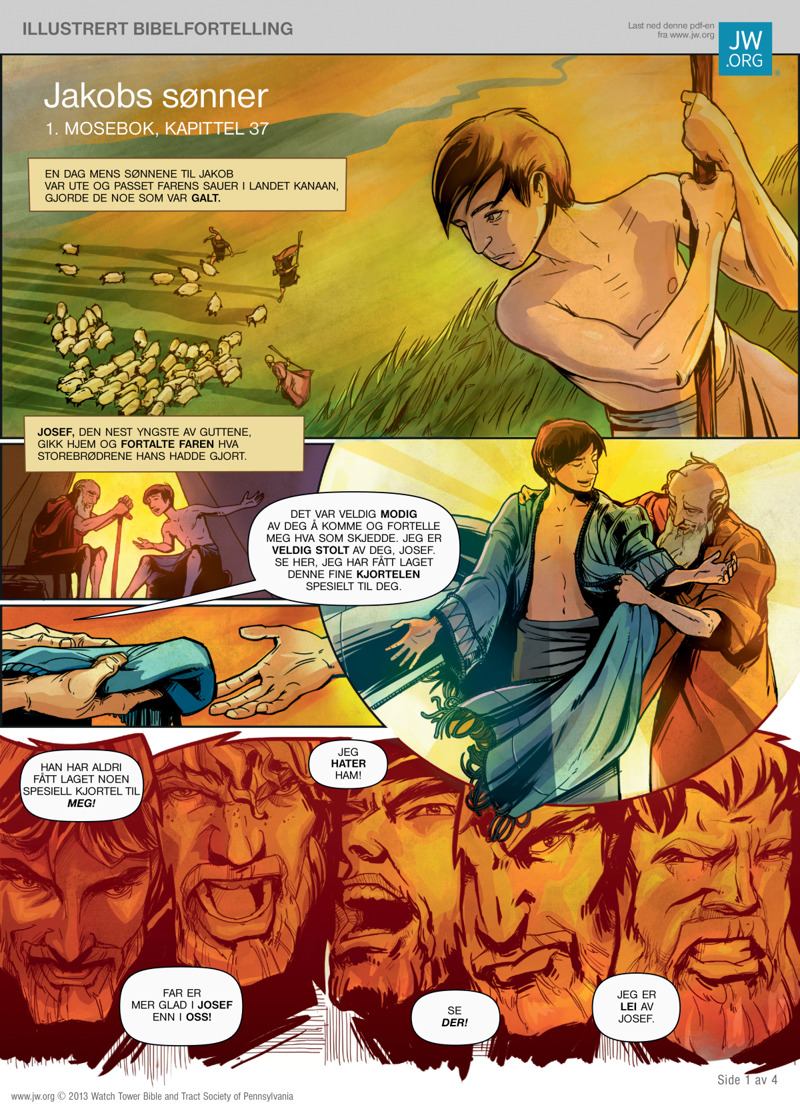 Jakobs sønner | Bibelsk tegneserie, image size:800x1111