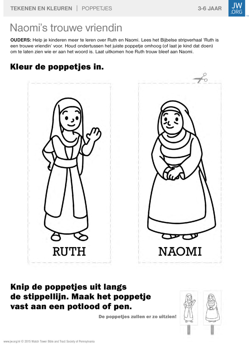 Ruth: Naomi's trouwe vriendin | Tekenen en kleuren, image size:800x1110