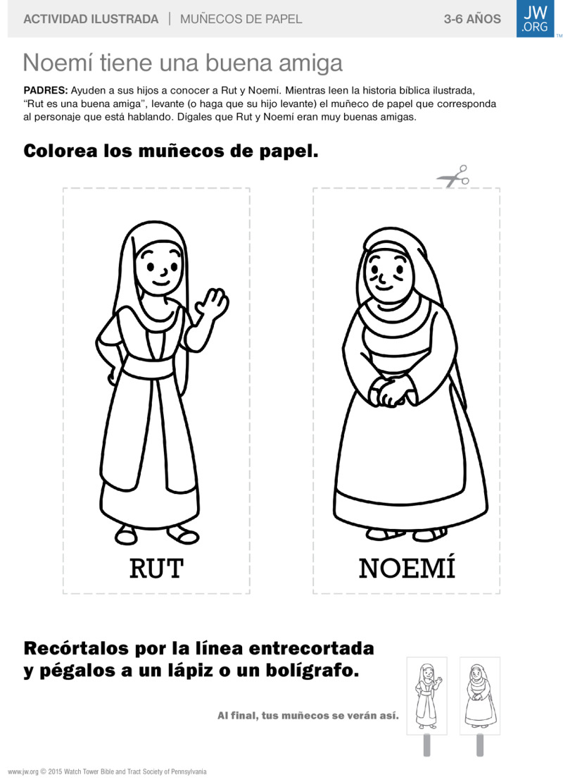 Rut Y Noemí Para Colorear