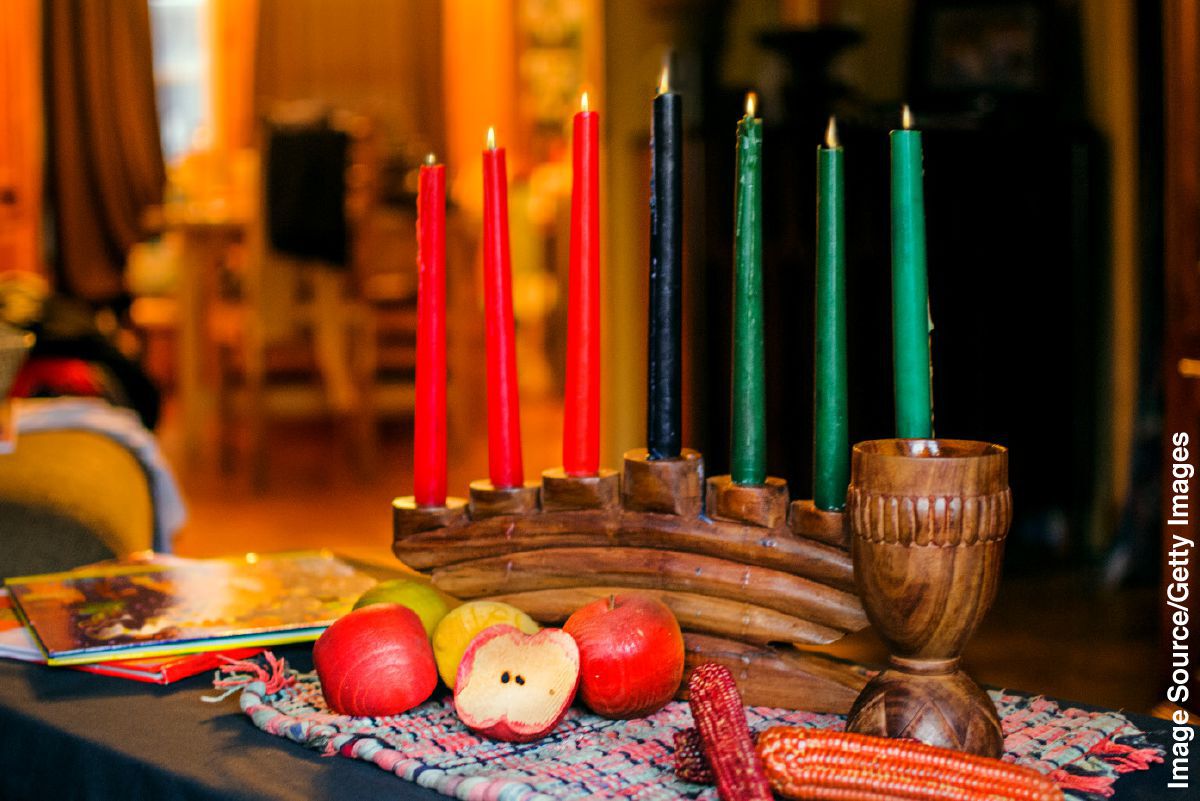 IMAGE 2 PICTURE DESCRIPTION: Items used for the celebration of Kwanzaa CAPTION: Kwanzaa
